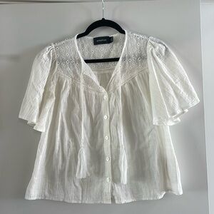 Minkpink size XS Idalia Blouse in Off White